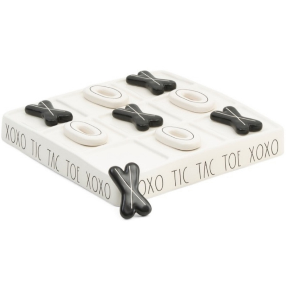Rae Dunn Pottery XOXO Tic Tac Toe Game